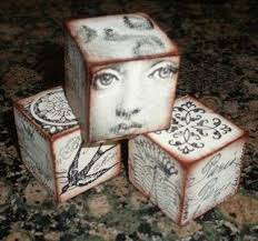 My Artistic Side Altered Children S Blocks Art Block Box Assemblage Stamp Blocks