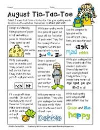 Terms of purchase privacy policy site map trademark credits permissions request privacy policy site map. First Grade Spelling Tic Tac Toe Worksheets Teaching Resources Tpt