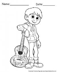 Here are few guitar coloring pages free to print featuring some of the most popular varieties of this popular musical instrument. Miguel With Guitar Coloring Sheet