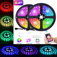Eeekit Rgb Led Light Strip 32 8ft 5050 Smd Led Waterproof Smart Wifi Strip Light Kit Working With Android And Ios System Walmart Com Walmart Com