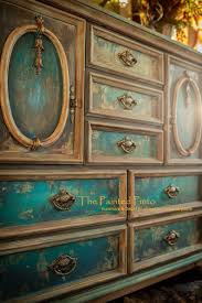 Rustic Hand Painted Buffet With Rich Color And Gorgeous Hardware Turquoise Aqua Gold Metallic Chalk Paint For Dining Room Living Room Decor In 2020 Painted Buffet Beach Bedroom Decor Modern Interior Decor