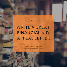 How To Write A Financial Aid Appeal Letter Examples