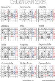 Imprimare Calendar Pentru 2019 Fișierele Pdf Gratuite Pentru Imprimare