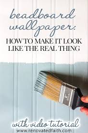 Traditionally, it is placed vertically with a decorative chair rail and molding along the top and bottom, framing the wainscoting along the wall. How To Hang Beadboard Wallpaper Why It S Better Than The Real Thing