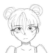 #recreated from farjana drawing academy. Anime Girls Manga Anime Drawing Face Simple Background White Background Hd Mobile Wallpaper Peakpx