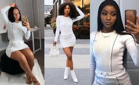 Women's two piece skirt sets. Vwiwv Women S Knitted 2 Piece Outfit Reflective Striped Long Sleeve Crop Top And Mini Bodycon Skirts Set At Amazon Women S Clothing Store