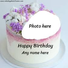 Download and use 70,000+ happy birthday images for free. Happy Birthday Flower Cake With Name And Photo Edit Cakedayphotoframes