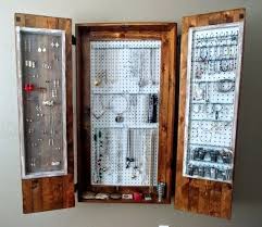 Over 4,700 hanging jewelry organizers great selection & price free shipping on prime eligible orders. Diy Rustic Pegboard Jewelry Organizer Teediddlydee