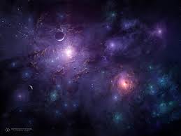 الفضاء ورق الجدران المجرة وتألق والكواكب والسحب والنجوم