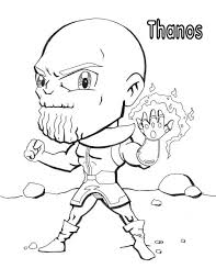 Marvel throws us a curve when a supervillain is the protagonist. Chibi Thanos From The Avengers Used Infinity Gauntlet To Project A Vast Of Cominic Energy Coloring Pages Avengers Coloring Pages Coloring Pages For Kids And Adults