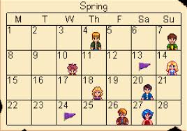 Calendar Stardew Valley Wiki