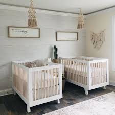 What S Trending In The Nursery This Week Going Neutral Project Nursery Twin Babies Nursery Nursery Twins Twin Girls Nursery
