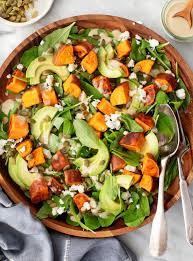 This vegetarian recipe is packed with colorful vegetables including cauliflower , broccoli, red bell pepper, red onion, and baby spinach. Sweet Potato Salad Recipe Love And Lemons