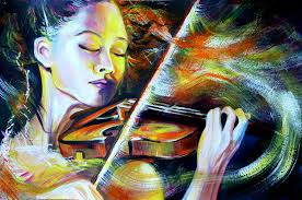 Vanessa-Mae.Power of Music Painting by Anna Duyunova