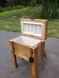Pin By Kimberly Benjamin On For The Home Wooden Cooler Wooden Ice Chest Wood Cooler