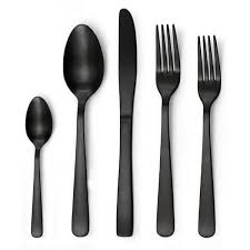 Black And Gold Kitchen Utensils Gold Rose Gold Or Matte Black Cutlery Flatware Set Hammers And Heels 3 Black And Copper Kitchen Rose Gold Kitchen Flatware Design