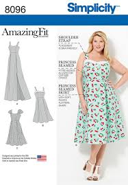 Pattern 8096 Amazing Fit Plus Size Dresses Sundress Pattern Sewing Clothes Women Sewing Dresses