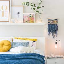 This 67 h x 44 w over the bed shelf has a slim design to add to your room decor. 20 Times The Internet Showed Us That Shelves Above The Bed Are A Good Thing Brit Co