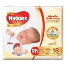 Fralda Descartavel Infantil Huggies Soft Touch Primeiros 100 Dias Rn Pacote 18 Unidades Supermercado Pao Dourado