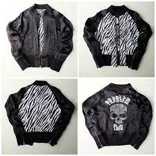 Vintage Ladies Skull Punk Skeleton Zebra Stripes Problem Child Sukajan Jacket Size 40 Sukajan Jacket Jackets Vintage Ladies