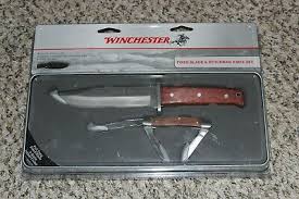 Winchester 200th commemorative with a collectable set of signature series knifes. Knife Sets Winchester Knife