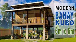 Wouldn't it be reassuring if you have an elevated home that will make. Modern Bahay Kubo Elevated Amakan House Design 6m X 6m Youtube