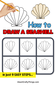 Lives in river, pond, and. Seashell Drawing How To Draw A Seashell Step By Step