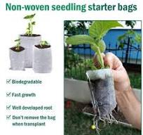 200/400x Plant Grow Nursery Bag Biodegradable Non-woven Fabric Seed  Starters Pot
