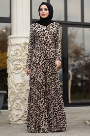 Neva Style Leopar Desenli Acik Leopar Tesettur Elbise 1451alp Tesetturisland Com Elbise Elbiseler Leopar