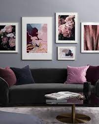 The Perfect Palette Pink Purple Designs Dark Flowers No2 50x70 Cm Dark Grey Sofa Living Room Grey Sofa Living Room Grey Couch Living Room