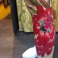 Check spelling or type a new query. Neo Japanese Red Peony Tattoo On The Left Leg