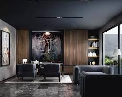 Have a favorite family room design tip or idea? Modern Dark Office Interior Design Ideas Home Decoration Ideas