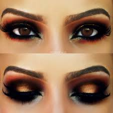 L'oréal paris brilliant eyes shimmer liquid eye shadow makeup in crown gold and l'oréal paris colour riche shine lipstick in enamel red. Red Black And Gold Eye Makeup Saubhaya Makeup