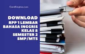 Jual buku lks bahasa jawa kelas 8 smp semester 2 kota. Rpp 1 Lembar Bahasa Inggris Kelas 8 Semester 2 Revisi 2020