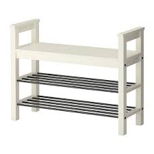 Hemnes Black Brown Bench With Shoe Storage 85x32 Cm Ikea Shoe Storage White Bench With Shoe Storage Hemnes