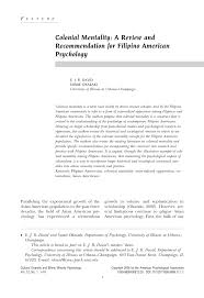 Check spelling or type a new query. Pdf Colonial Mentality A Review And Recommendation For Filipino American Psychology