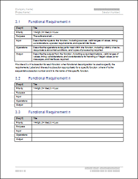 Functional Requirements Specification Template Ms Word Templates Forms Checklists For Ms Office And Apple Iwork Document Templates Business Requirements Software Requirements Specification