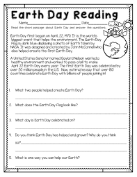 Spring Into Spring Earth Day Worksheets Earth Day Reading Comprehension Worksheets