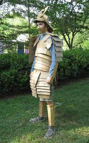 Cardboard Samurai Cardboard Costume Warrior Costume Recycled Fashion