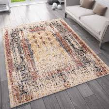 Eur 23,90 bis eur 81,00. Teppich Vintage Look Designer Kurzflor Teppich Laufer Bunt Rot Vimoda Homestyle