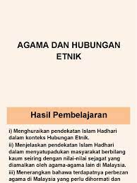 Namun, bagi etnik cina di kelantan serta baba dan nyonya, asimilasi berlaku dalam konteks budaya tanpa melibatkan anutan kepercayaan atau implikasinya terhadap hubungan etnik memperlihatkan perbezaan dari aspek lokasi yang berbeza merupakan perkembangan yang kurang sihat dalam. Bab 8 Agama Dan Hubungan Etnik