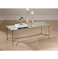 Ayala square mirrored top coffee table house of hampton Delano Hollywood Regency Antique Gold Sculpted Leaf Mirrored Rectangular Coffee Table 51 W 60 W Kathy Kuo Home