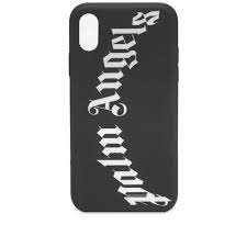 Black And White Angels Logo Palm Angels Arch Logo Iphone X Xs Case In Black Palm Angels Case Iphone