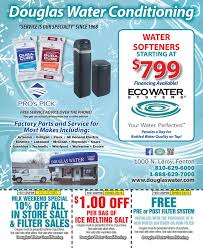 Is there a water treatment company in indiana? Wednesday January 16 2019 Ad Douglas Water Conditioning Tri County Times