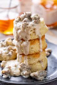 Image result for sausage gravy biscuits