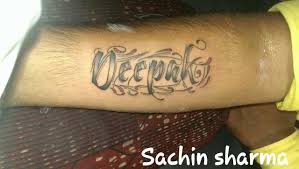 Deepak Tattoo Name Hand Tattoo Sachin Sharma Name Tattoos On Arm Name Tattoos Tattoos