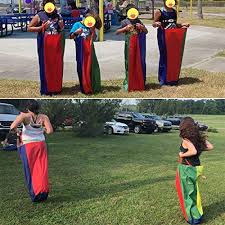 Field day games for adults. Outdoor Lawn Games Potato Sack Race Bags For Kids And Adults With Egg And Spoon Race