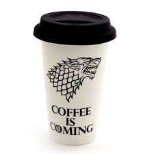 From the hit show game of thrones. Game Of Thrones Coffee Parody Eco Travel Mug Game Of Thrones Gifts Mugs Travel Mug