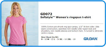 softstyle womens gildan fitted ringspun tees gd072