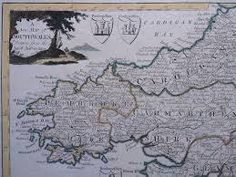 Antique map of South Wales by Alexander Hogg and Thomas Conder 1794